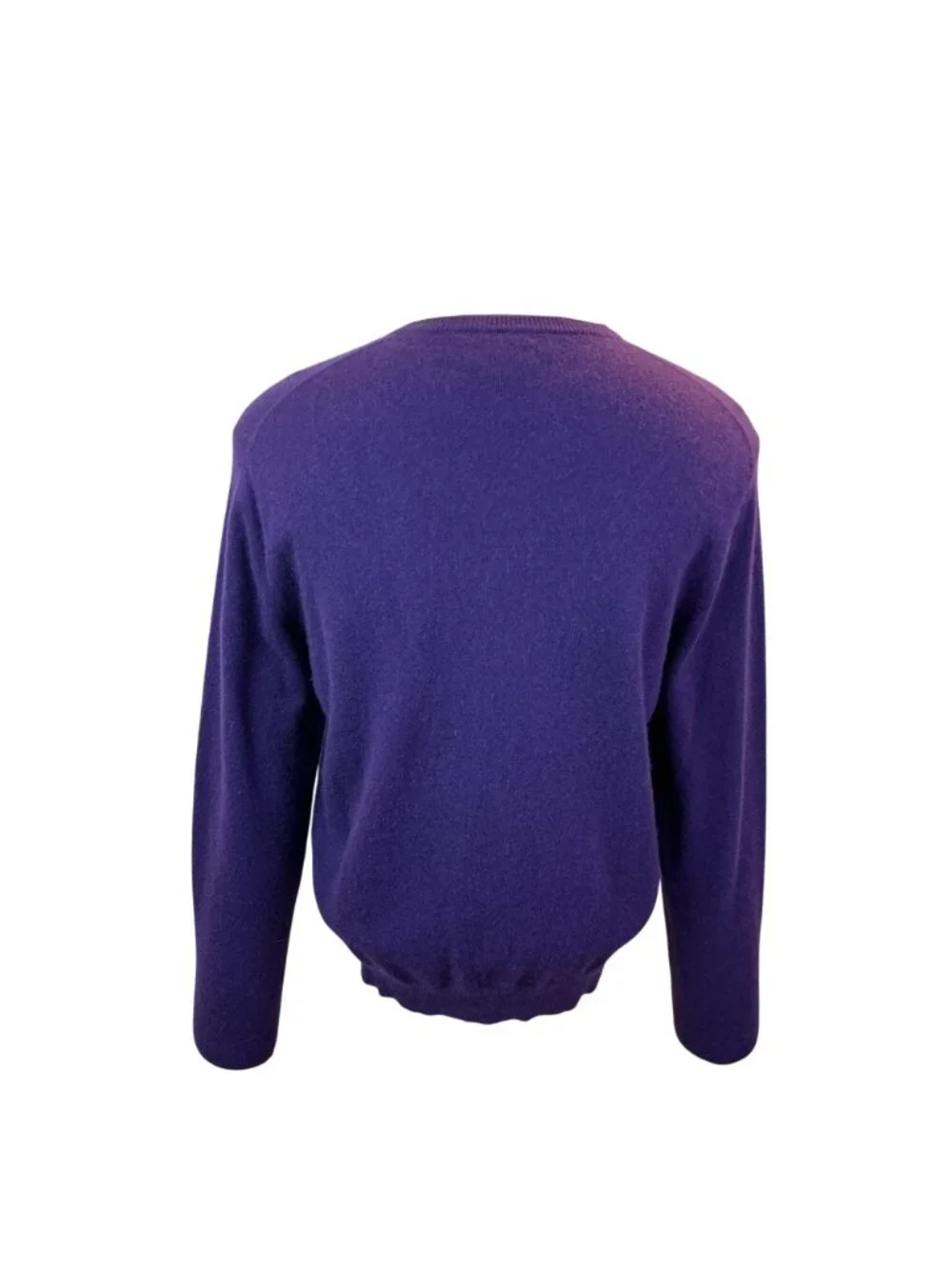 Club Room Estate 100% Cashmere Purple V-Neck Pullover Sweater Mens Large - Picture 6 of 10